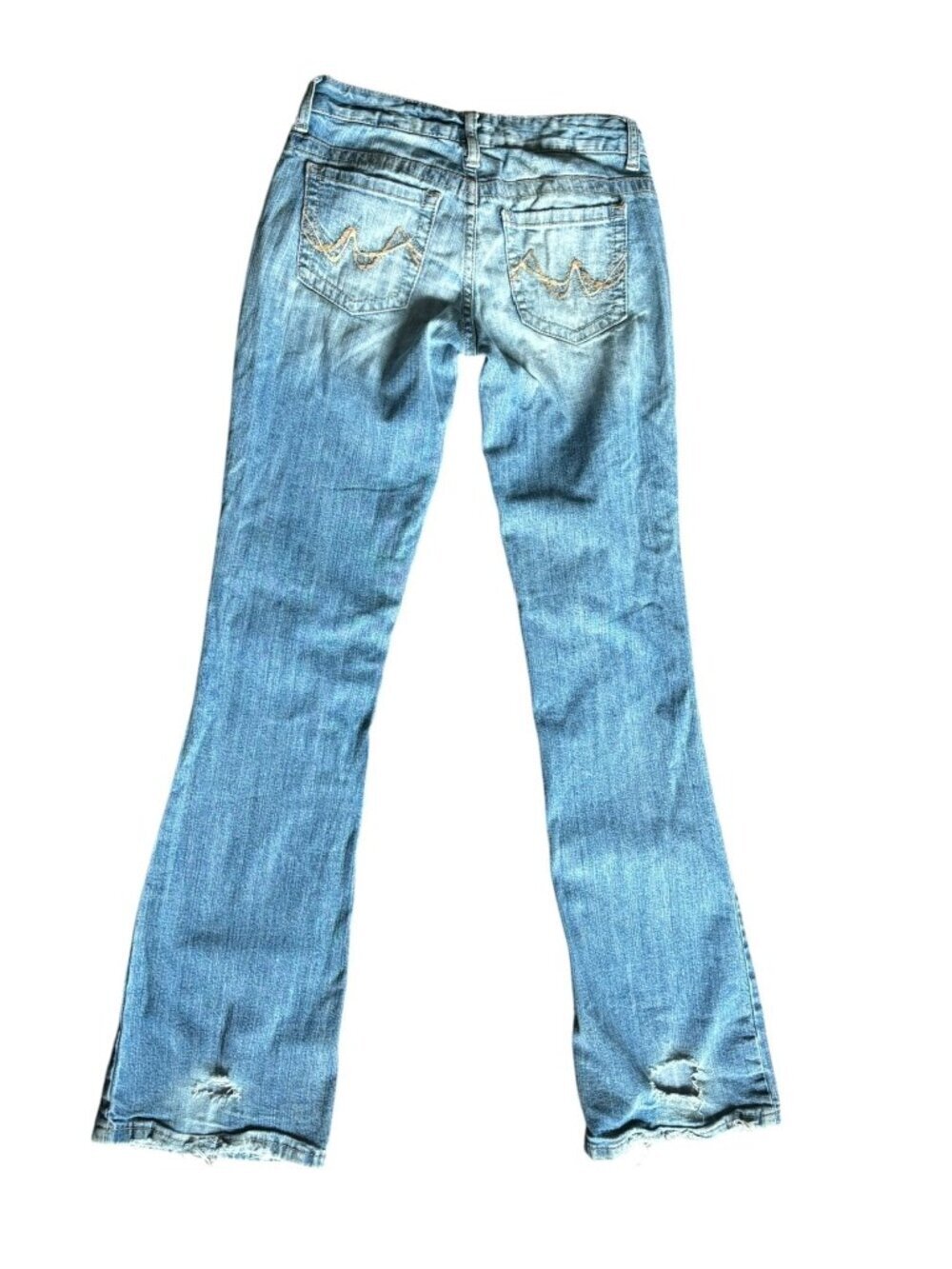 Rue 21 Women’s Light Blue Distressed Jeans - Picture 2 of 8